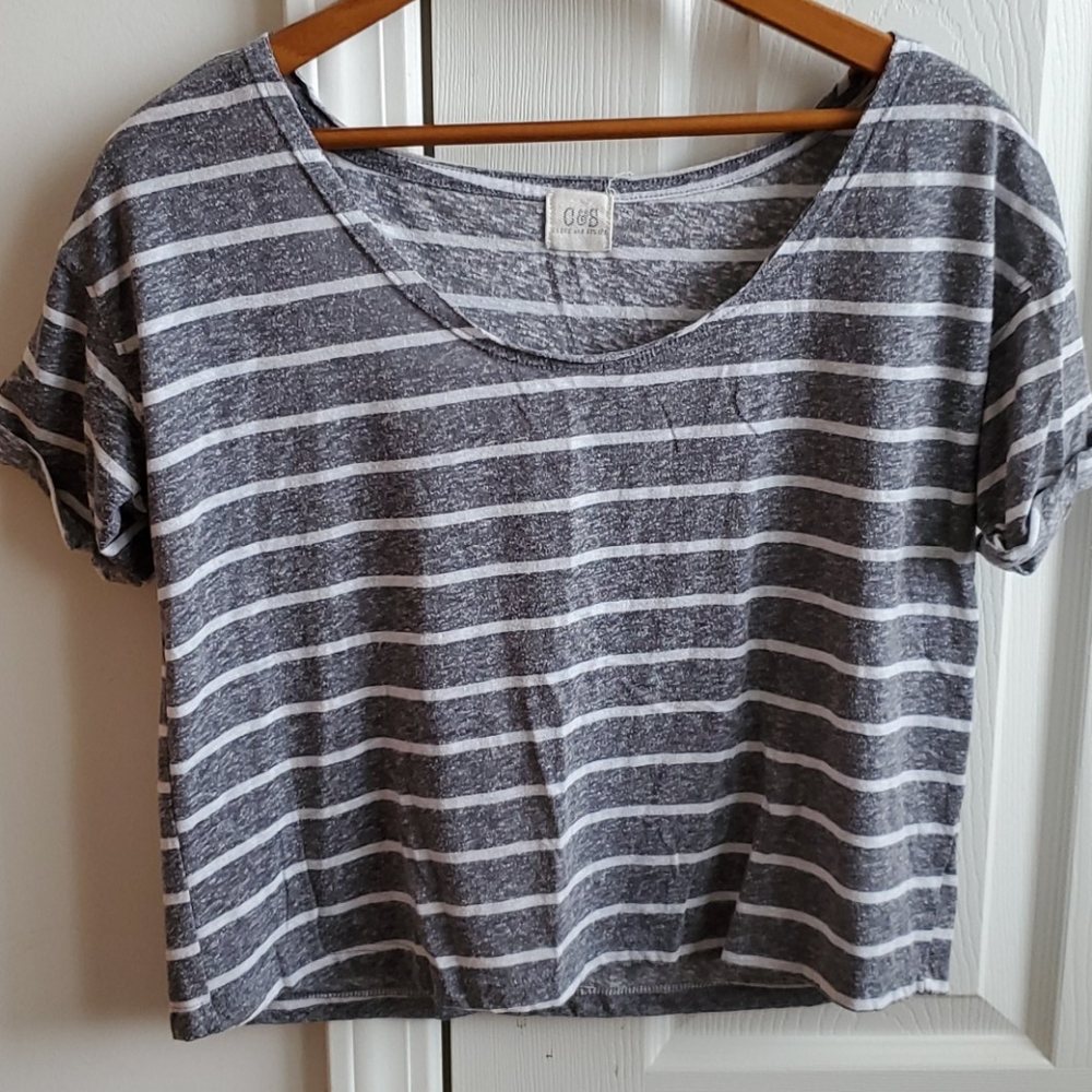 Striped Crop Tee